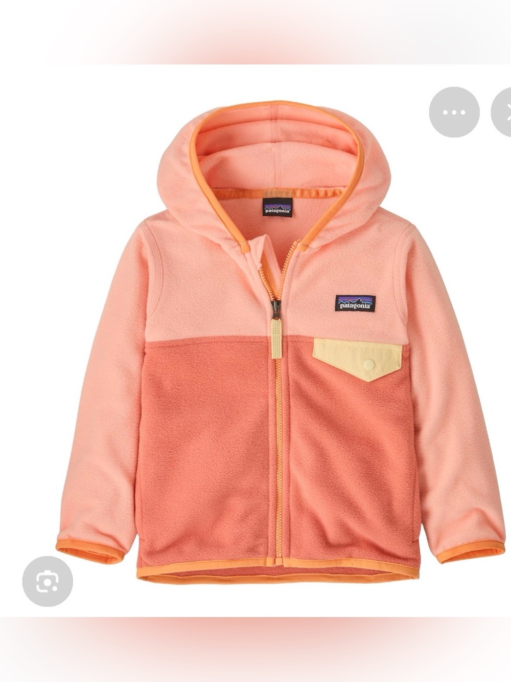 Patagonia Baby Two-Tone Pink Fleece Hoodie